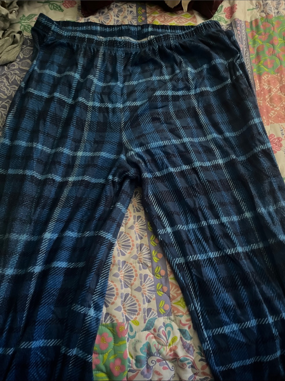 Women’s Plaid Lounge Pants - Blue